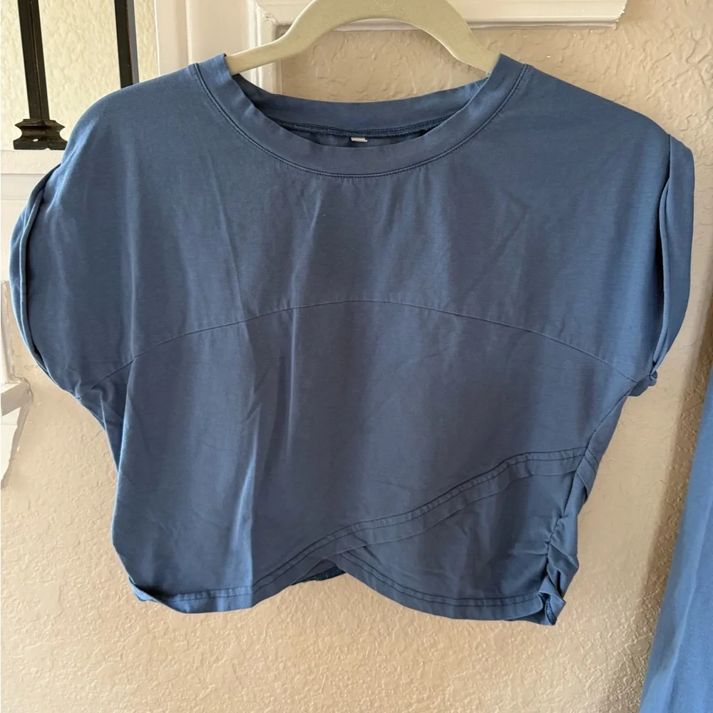 Blue High Waisted Jogger Set - Picture 6 of 8